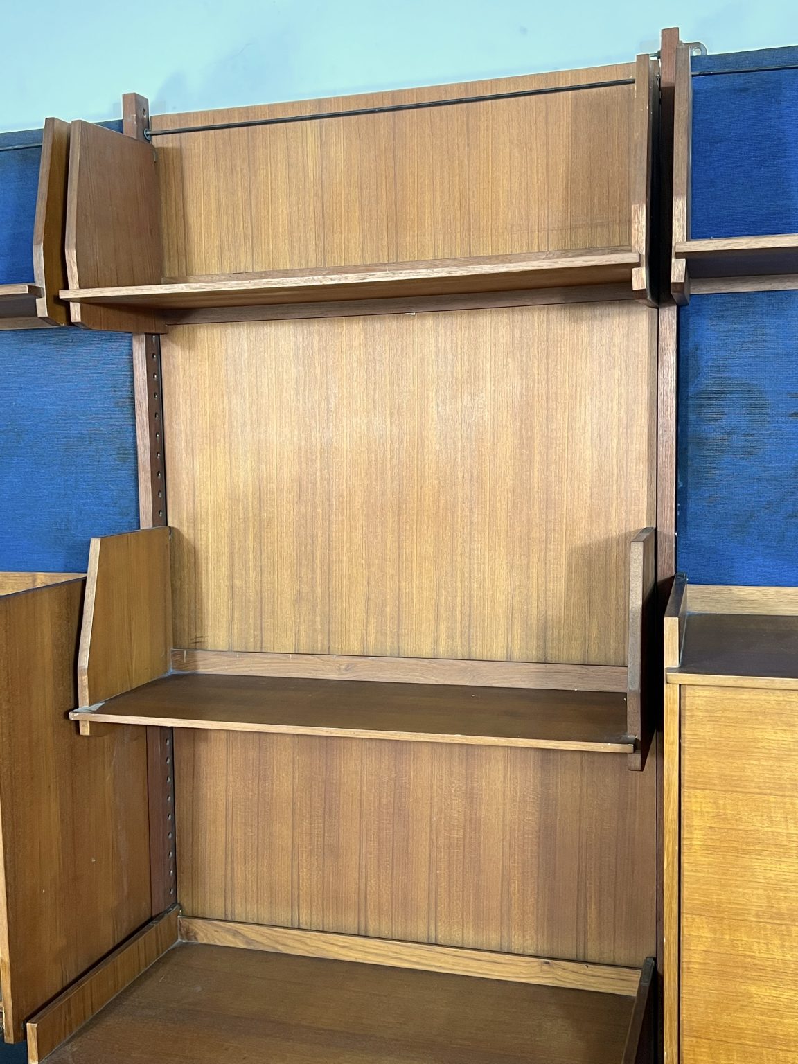 Mid-Century Modern Modular Wood Bookcase From 50s – Vintagitaly